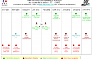 Agenda des manifestations 2011-2012