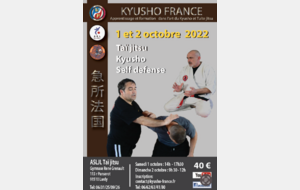 Stage de KYUSHO le 1 et 2 Octobre 2022