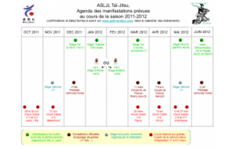 Agenda des manifestations 2011-2012