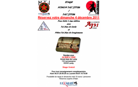Stage Nihon Taï &amp; Taï Jitsu - 4 décembre 2011